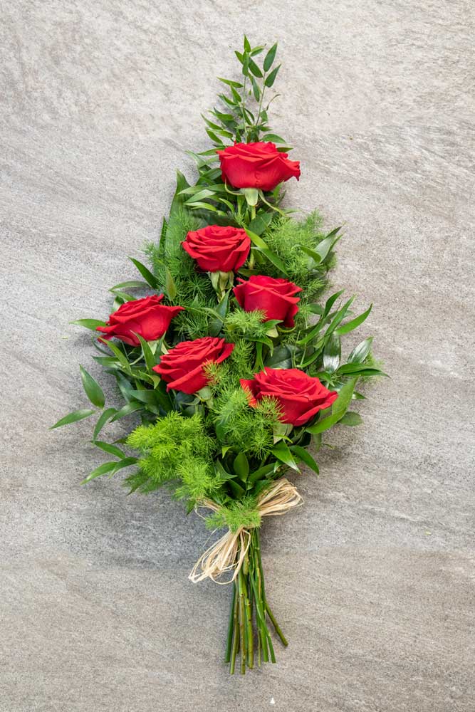 Red Rose Funeral Sheaf